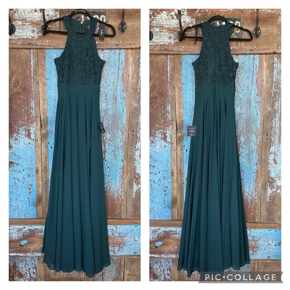 NWT Lulus Green Maxi Dress Size XS - Picture 2 of 7